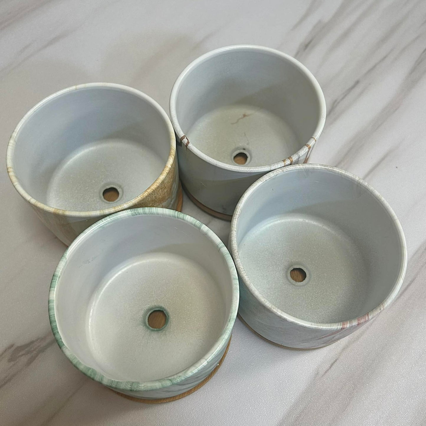 Ceramic Marble Effect Plant Pots #2