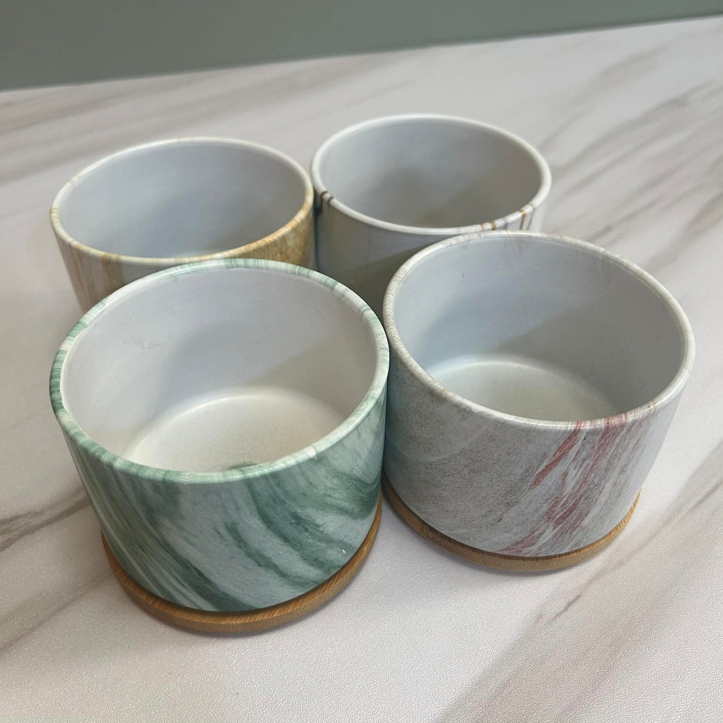 Ceramic Marble Effect Plant Pots #2