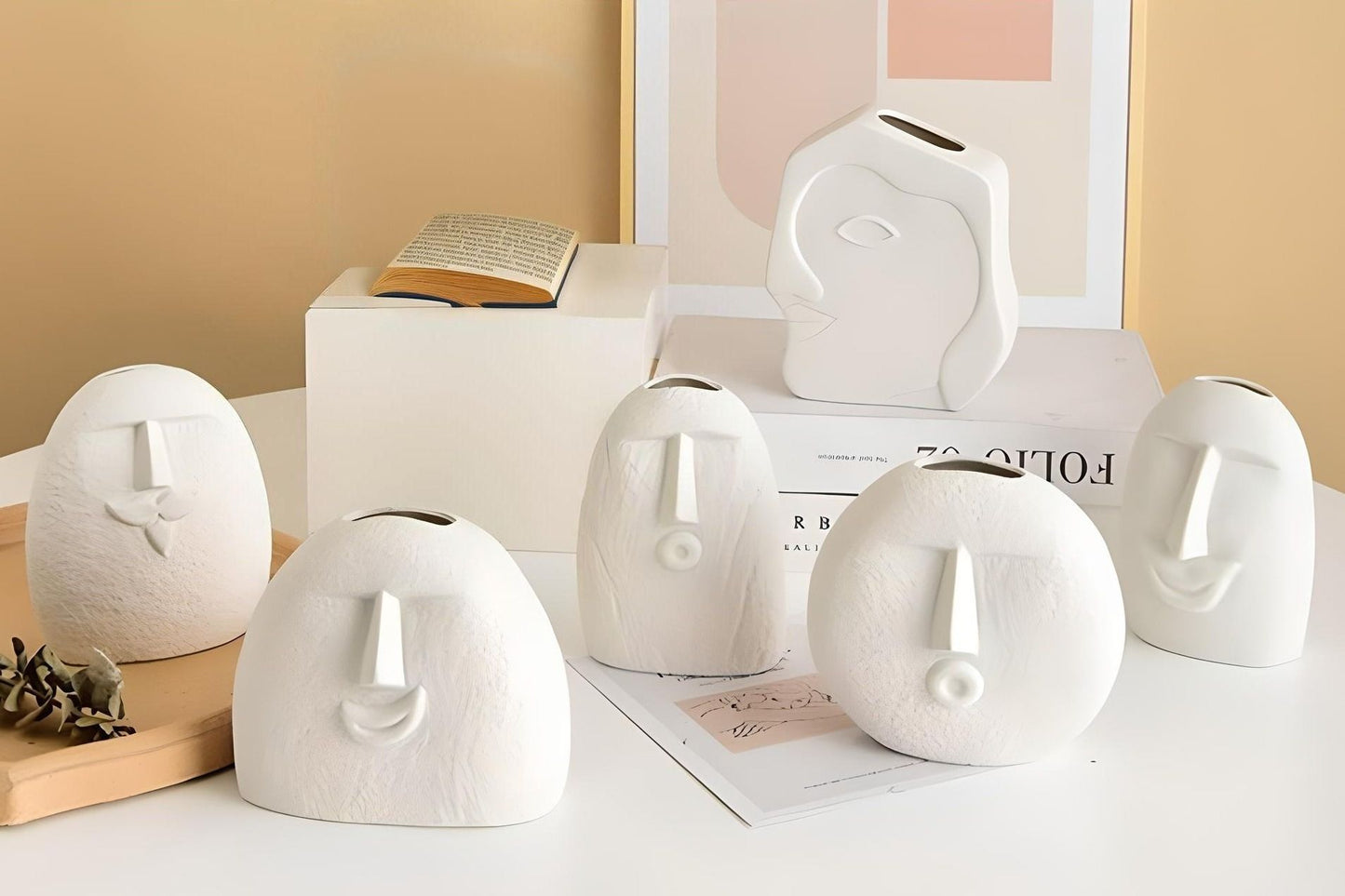 Human Face Abstract Indoor Plant Pots