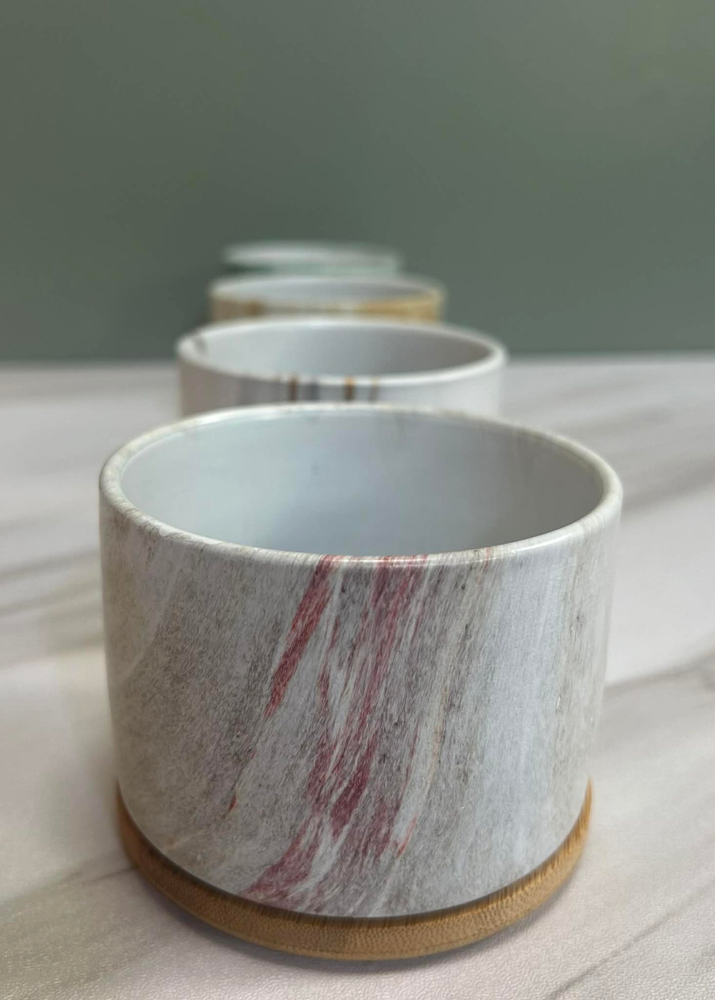 Ceramic Marble Effect Plant Pots #2