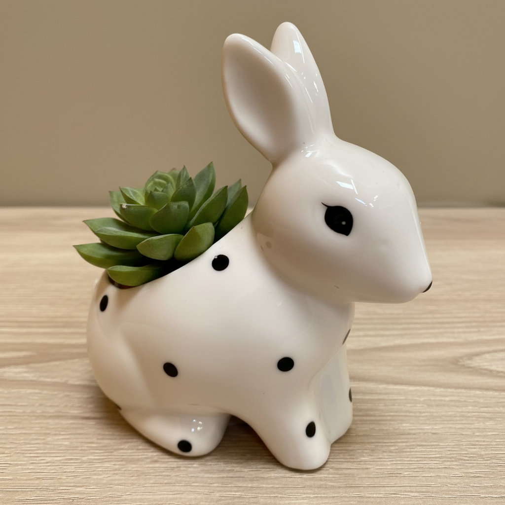 White Rabbit Succulent Plant Pots