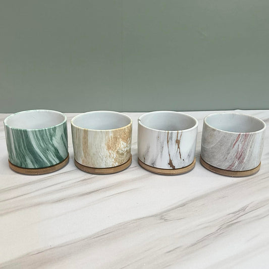 Ceramic Marble Effect Plant Pots #2