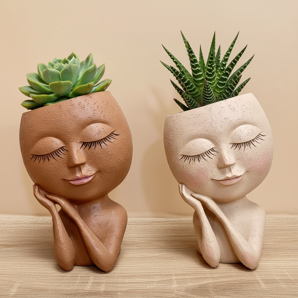 Flower Girl Head Planters
