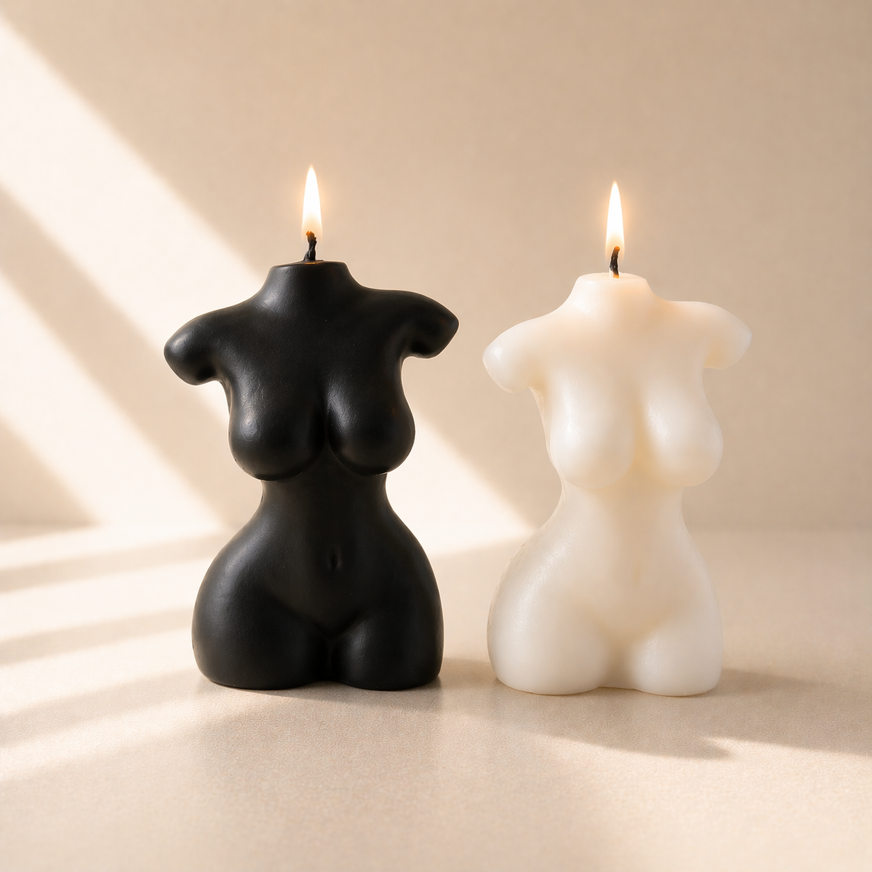 Small Woman Body Art Torso Candle