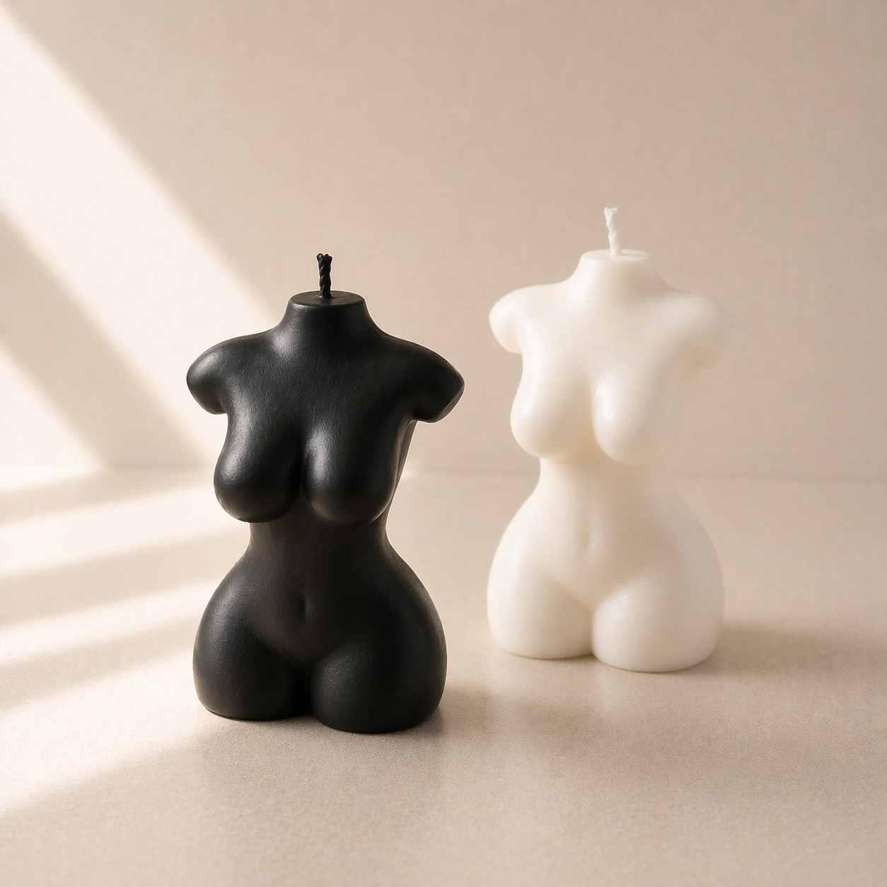 Small Woman Body Art Torso Candle