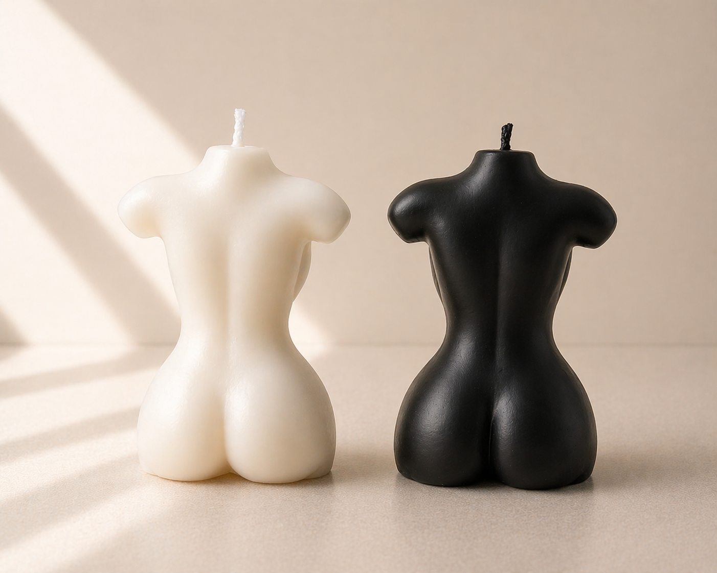 Small Woman Body Art Torso Candle
