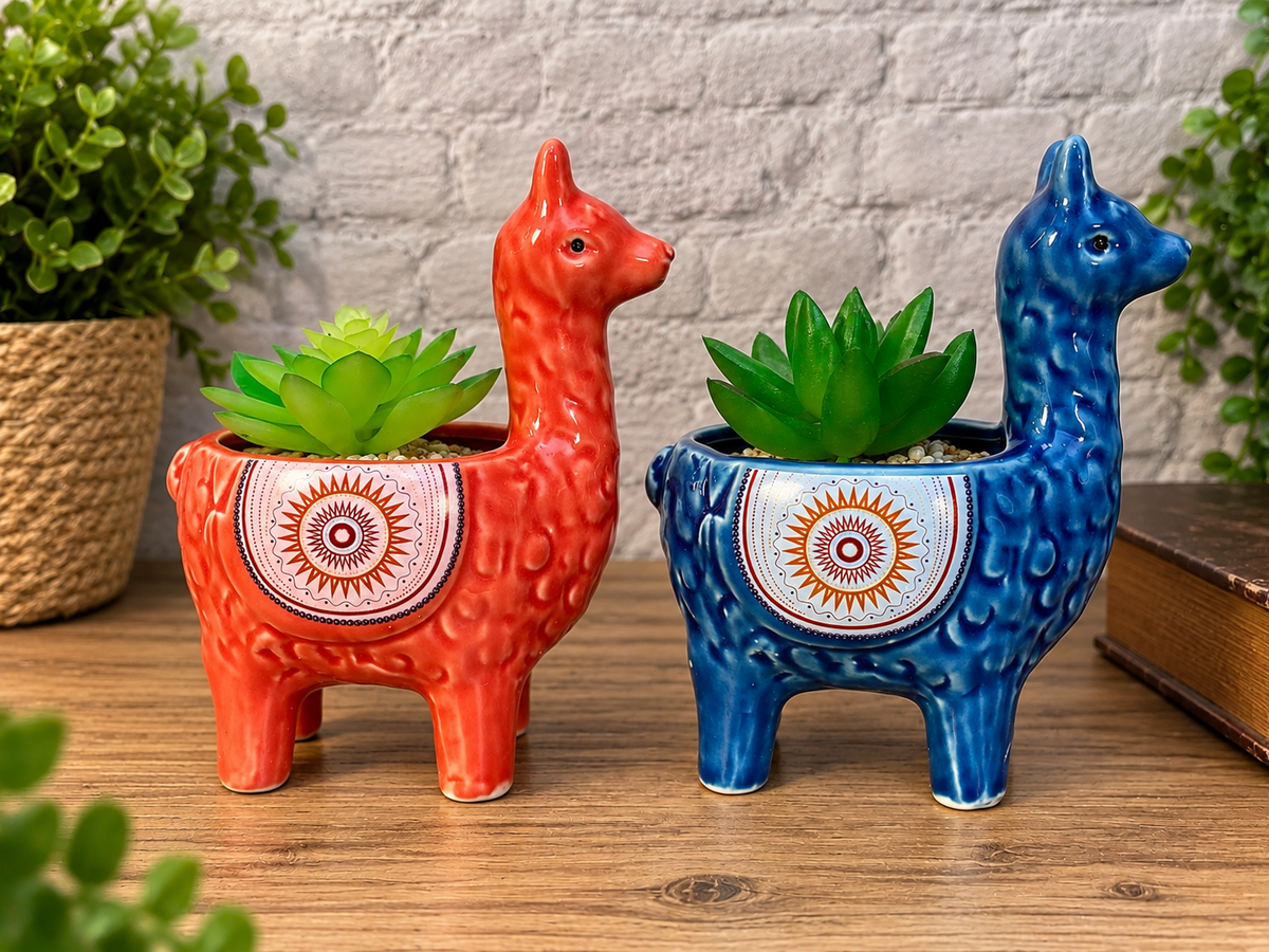 Alpaca Llama Succulent Flower Pots