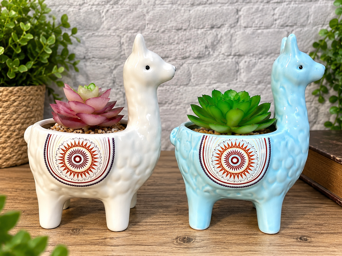 Alpaca Llama Succulent Flower Pots