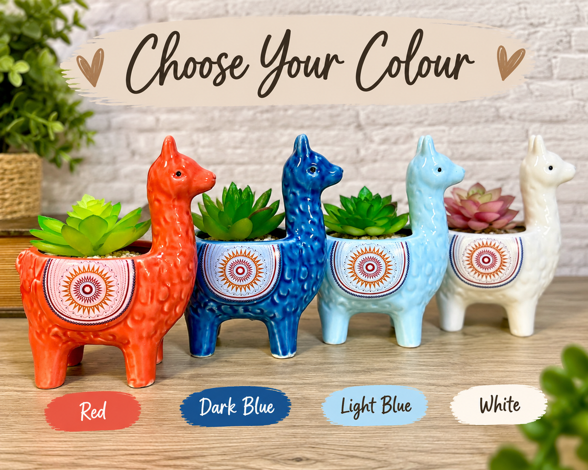 Alpaca Llama Succulent Flower Pots