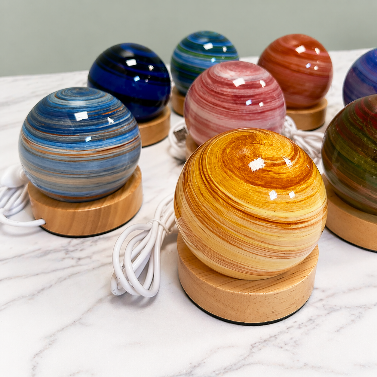 3D Planet Colour Lamps
