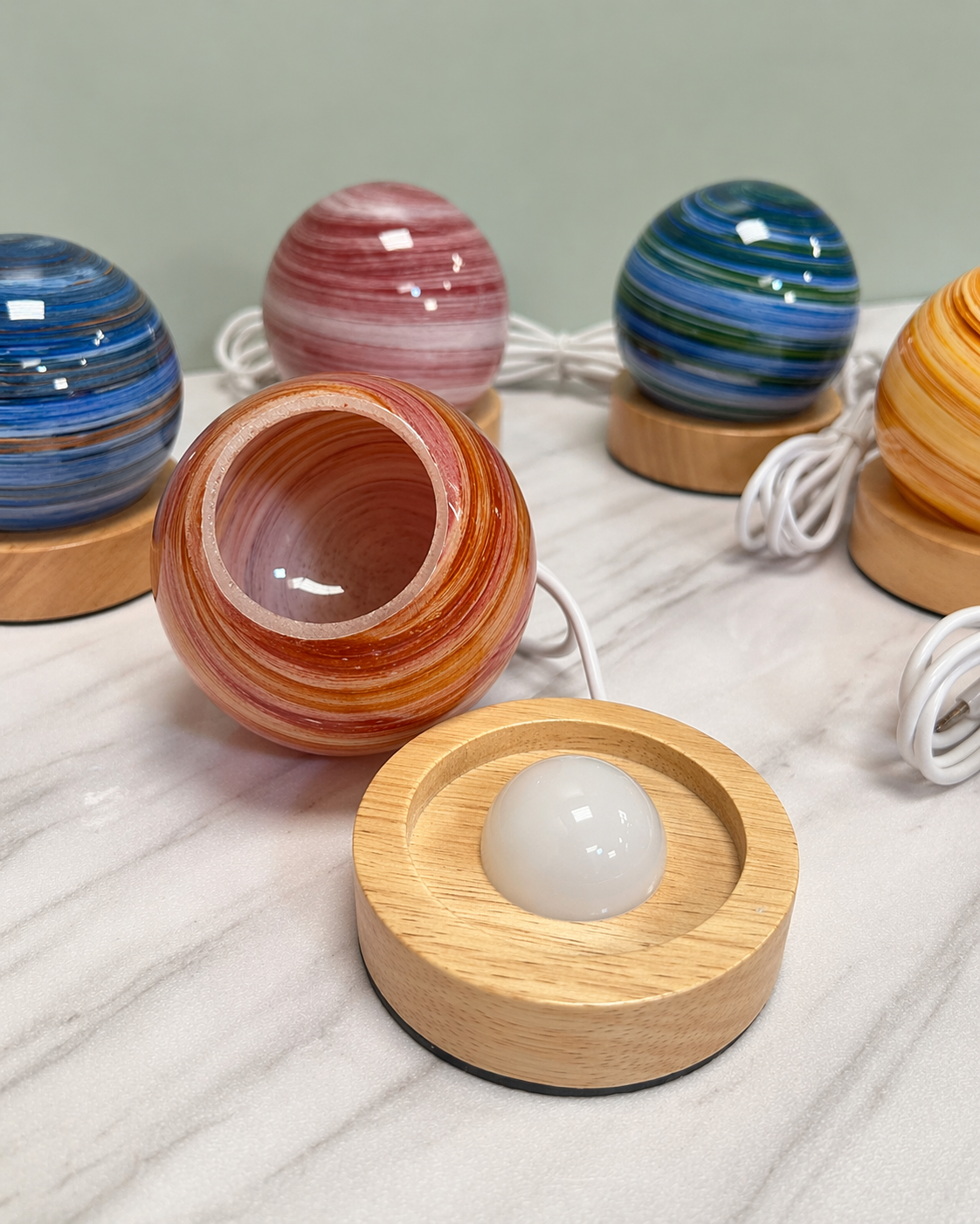 3D Planet Colour Lamps