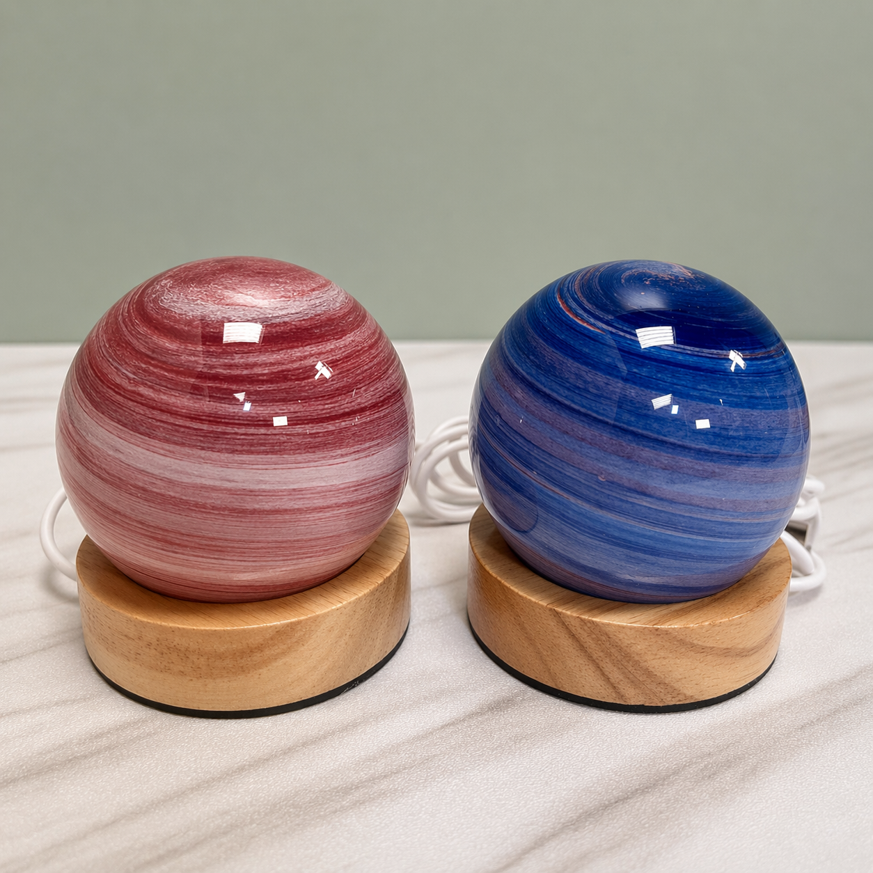 3D Planet Colour Lamps