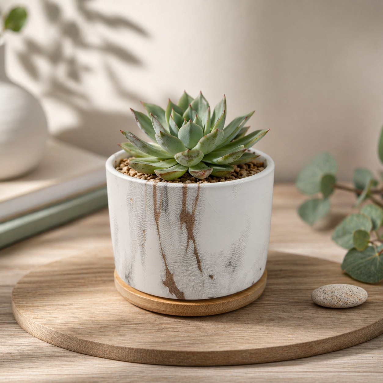 Ceramic Marble Effect Plant Pots #2