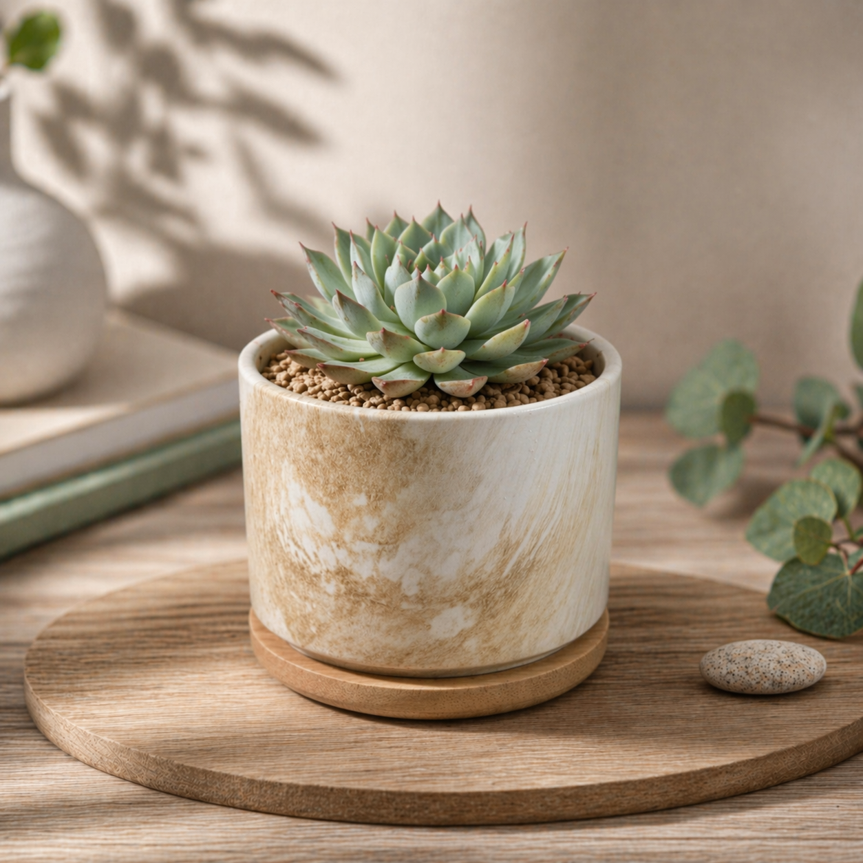Ceramic Marble Effect Plant Pots #2
