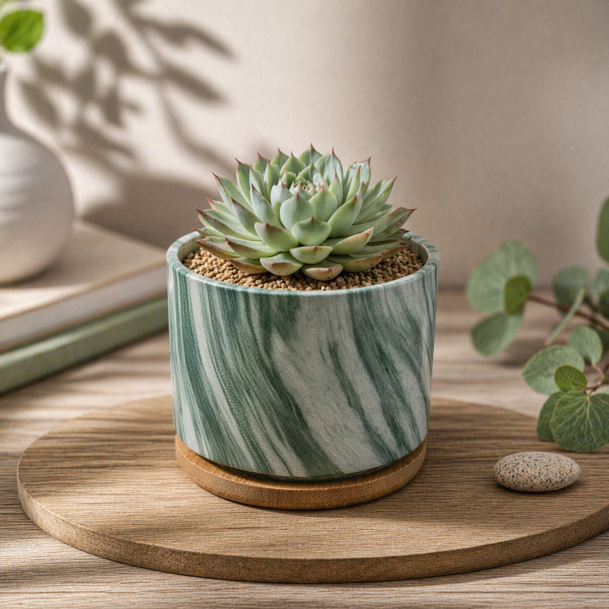 Ceramic Marble Effect Plant Pots #2