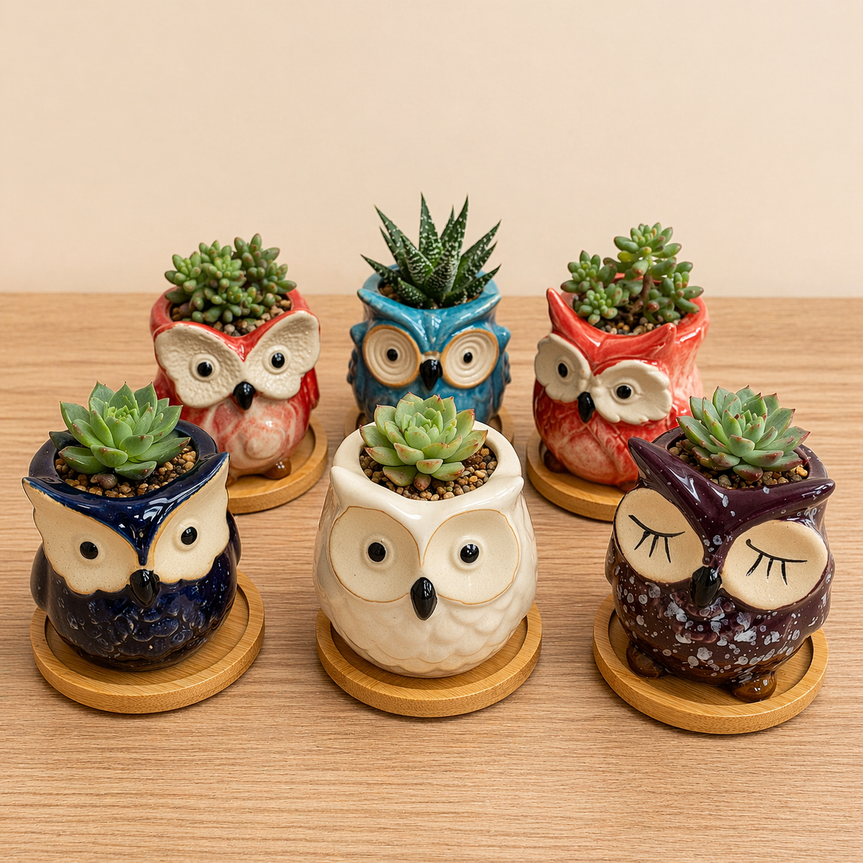 Owl Succulent Plant Pots
