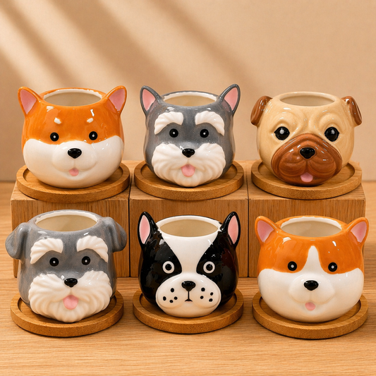 Dog Succulent Plant Pots