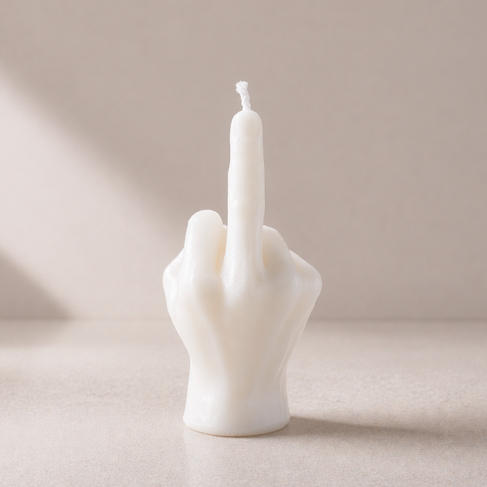 Small Middle Finger Candle