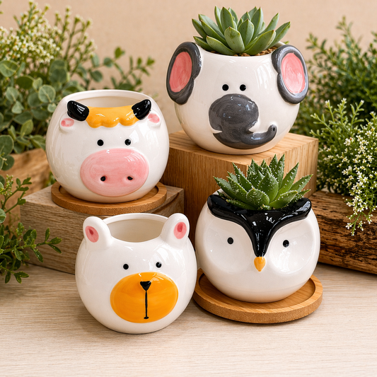 Round Animal Succulent Planters