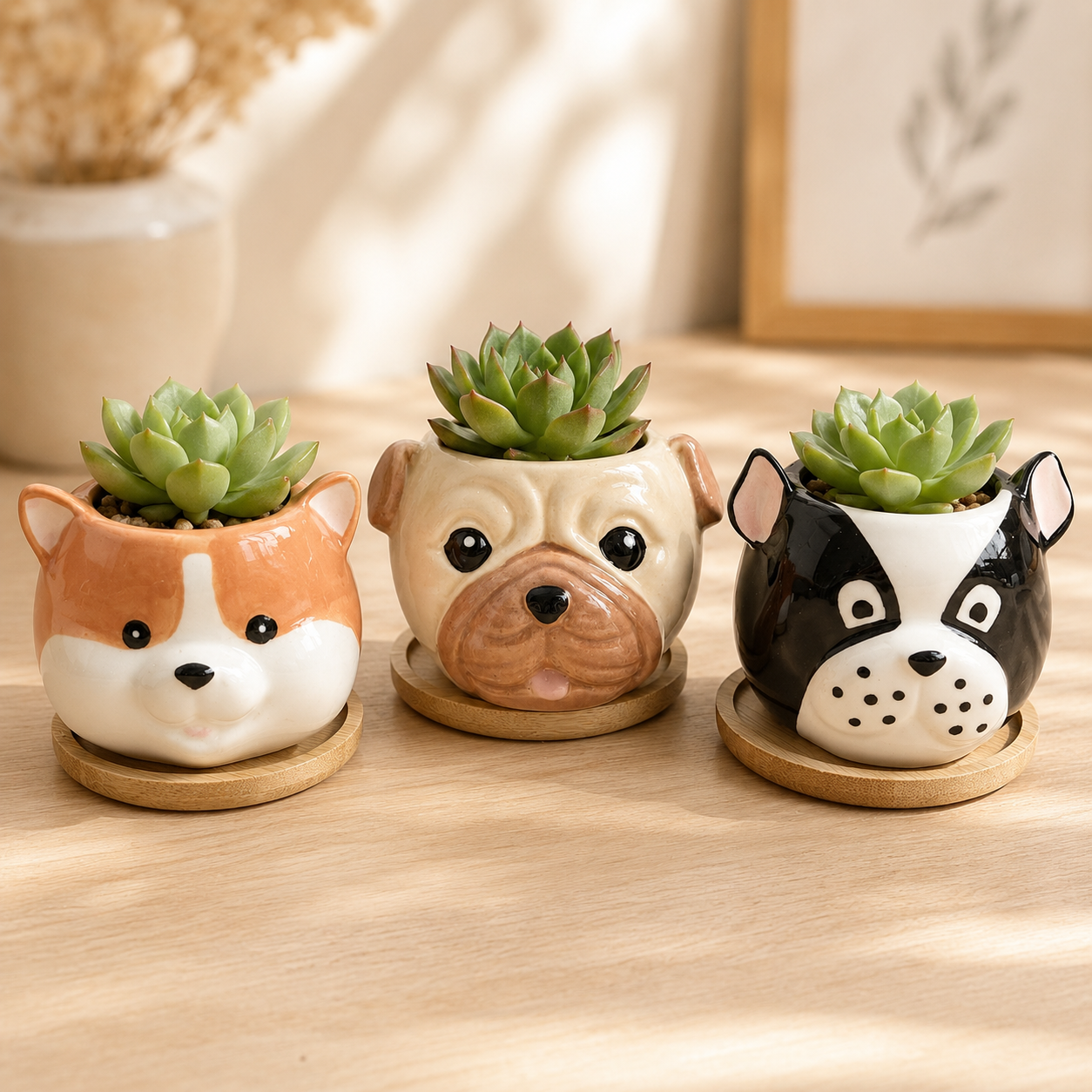 Dog Succulent Plant Pots
