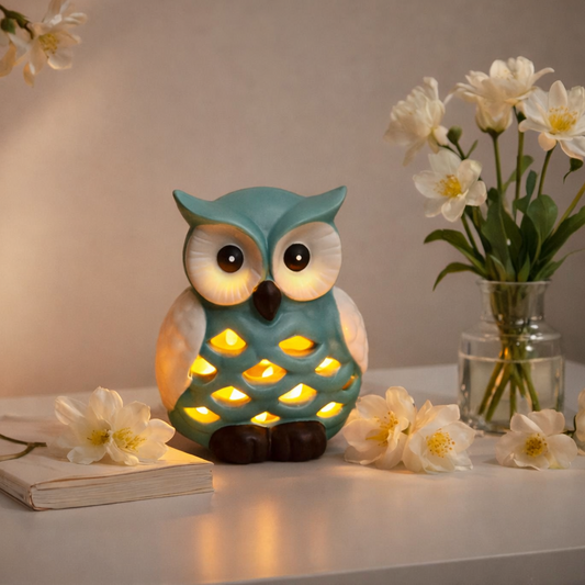 Small Owl Candle Tealight Holder