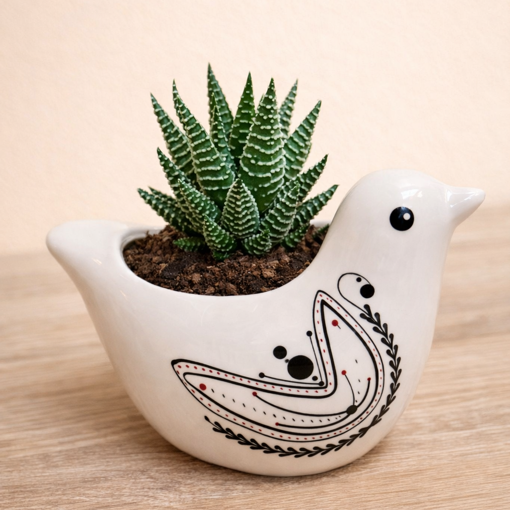 White Bird Succulent Plant Pots