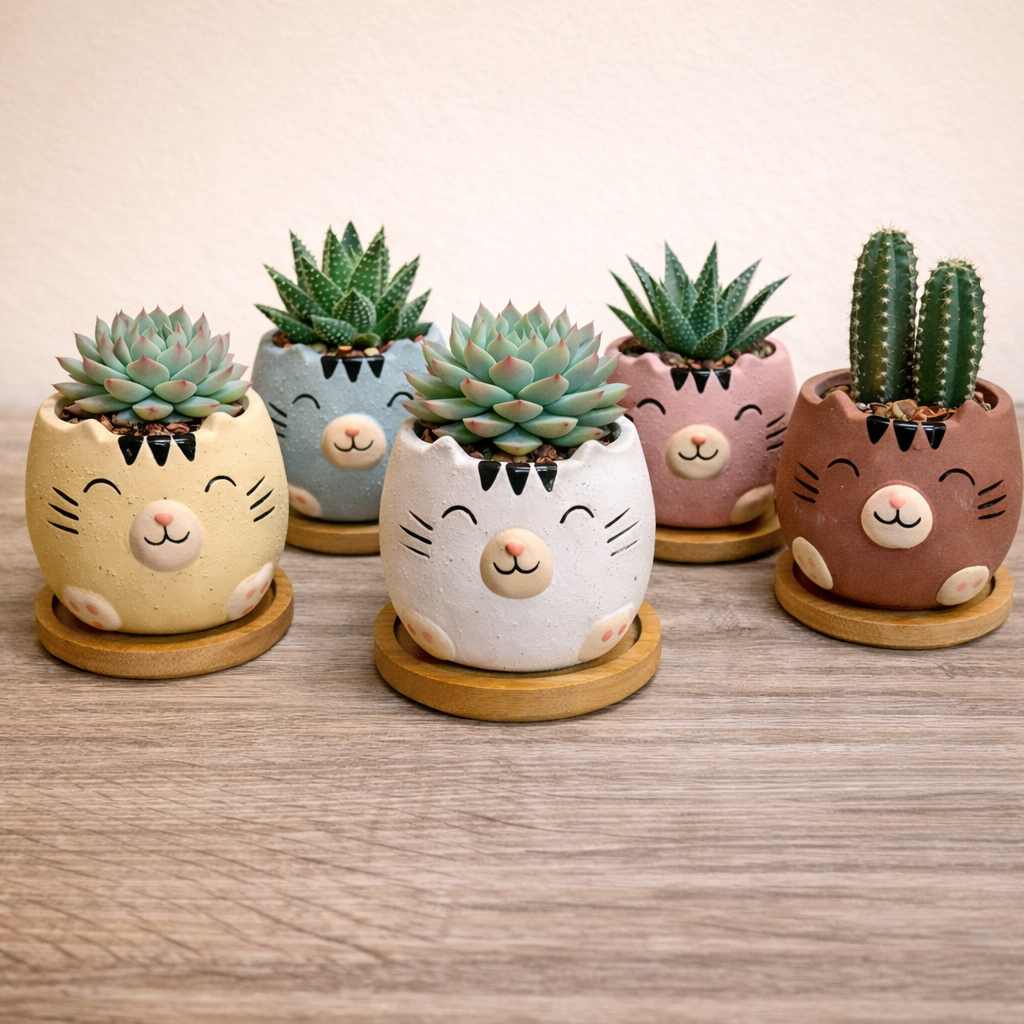 Cute Cat Animal Succulent Plant Pots