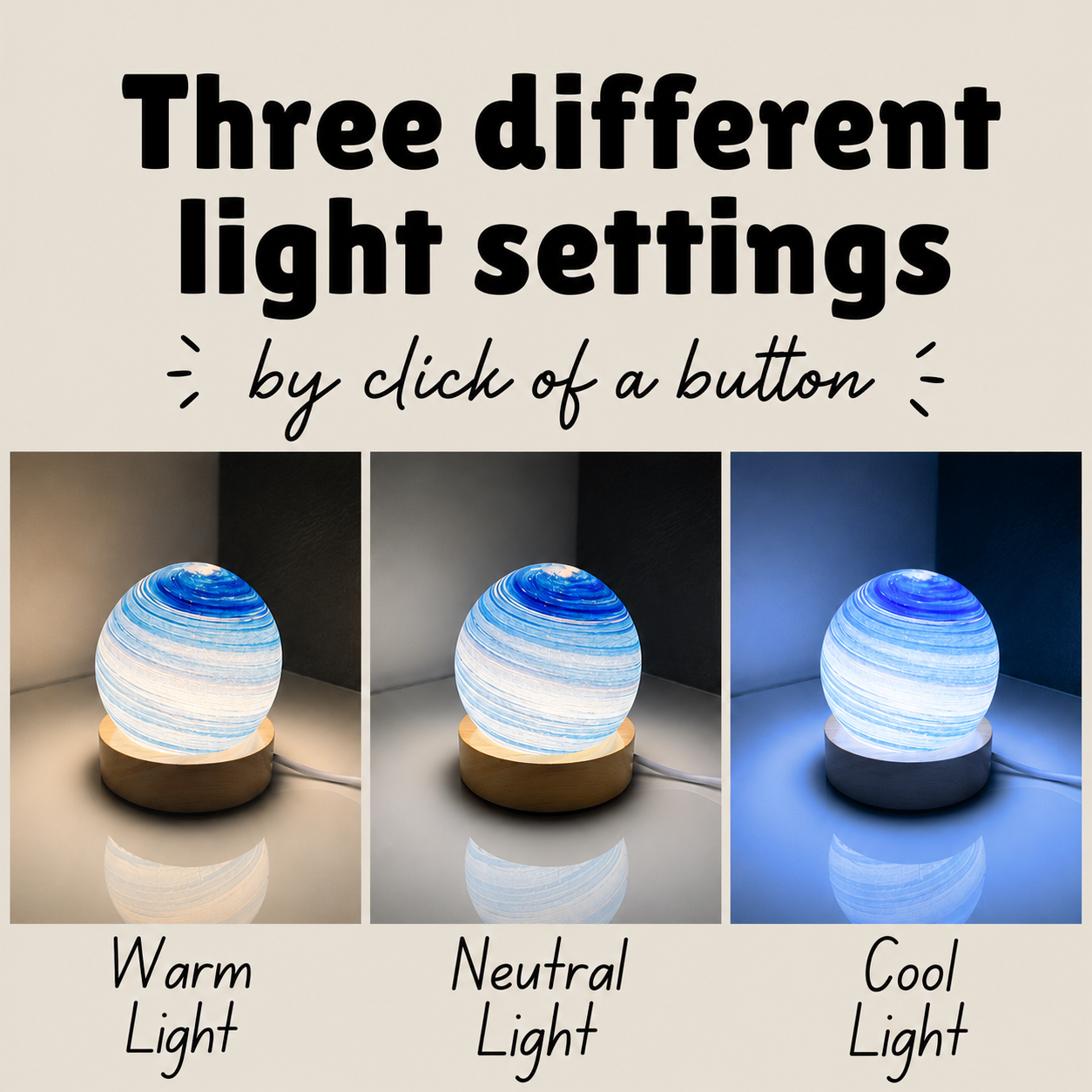 3D Planet Colour Lamps