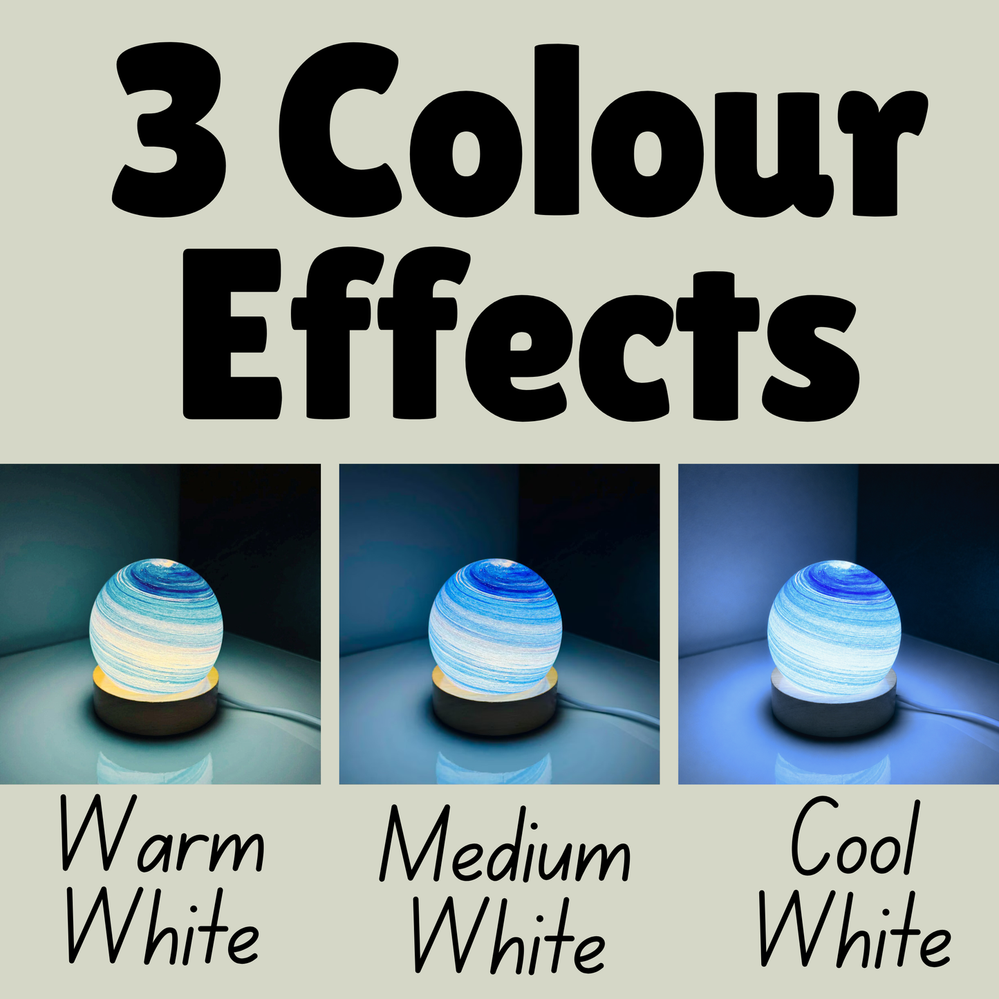 3D Planet Colour Lamps
