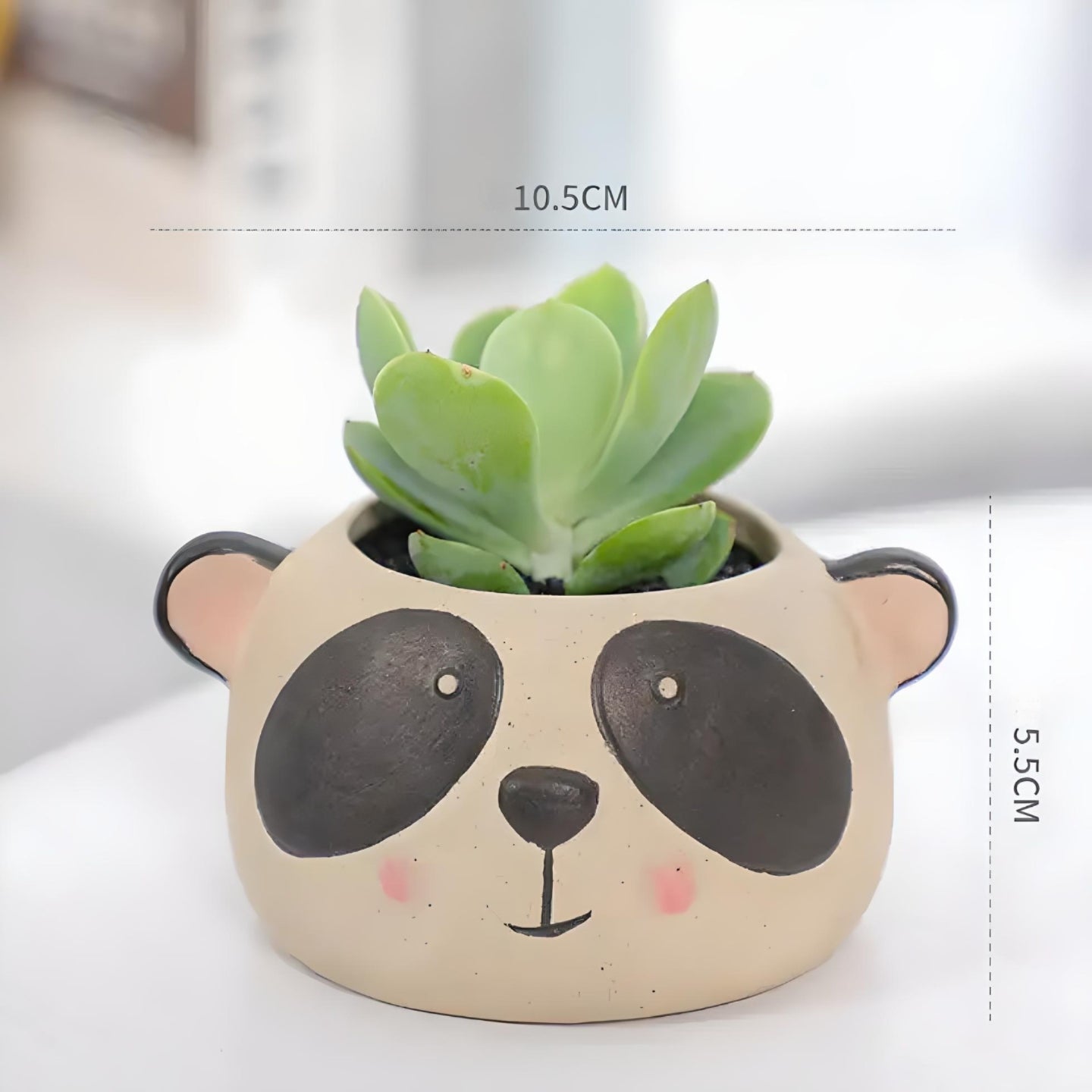 Animal Head Ceramic Succulent Planters / Cute Animal Plant Pots / Round Desk Office Home Decor / Gift