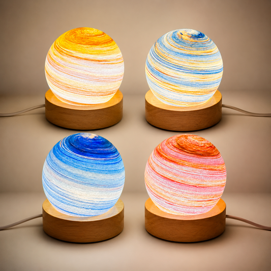 3D Planet Colour Lamps