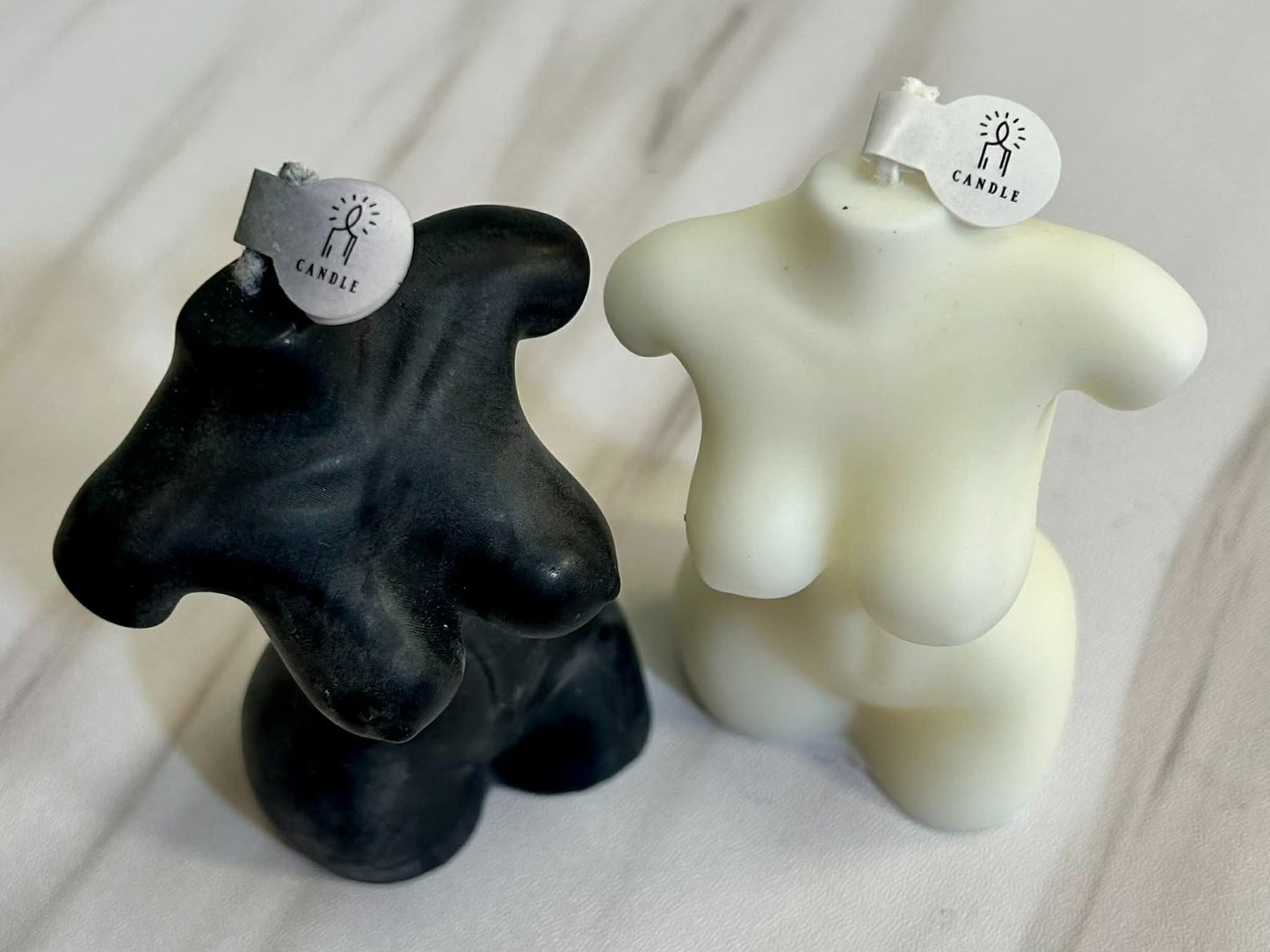 Small Woman Body Art Torso Candle