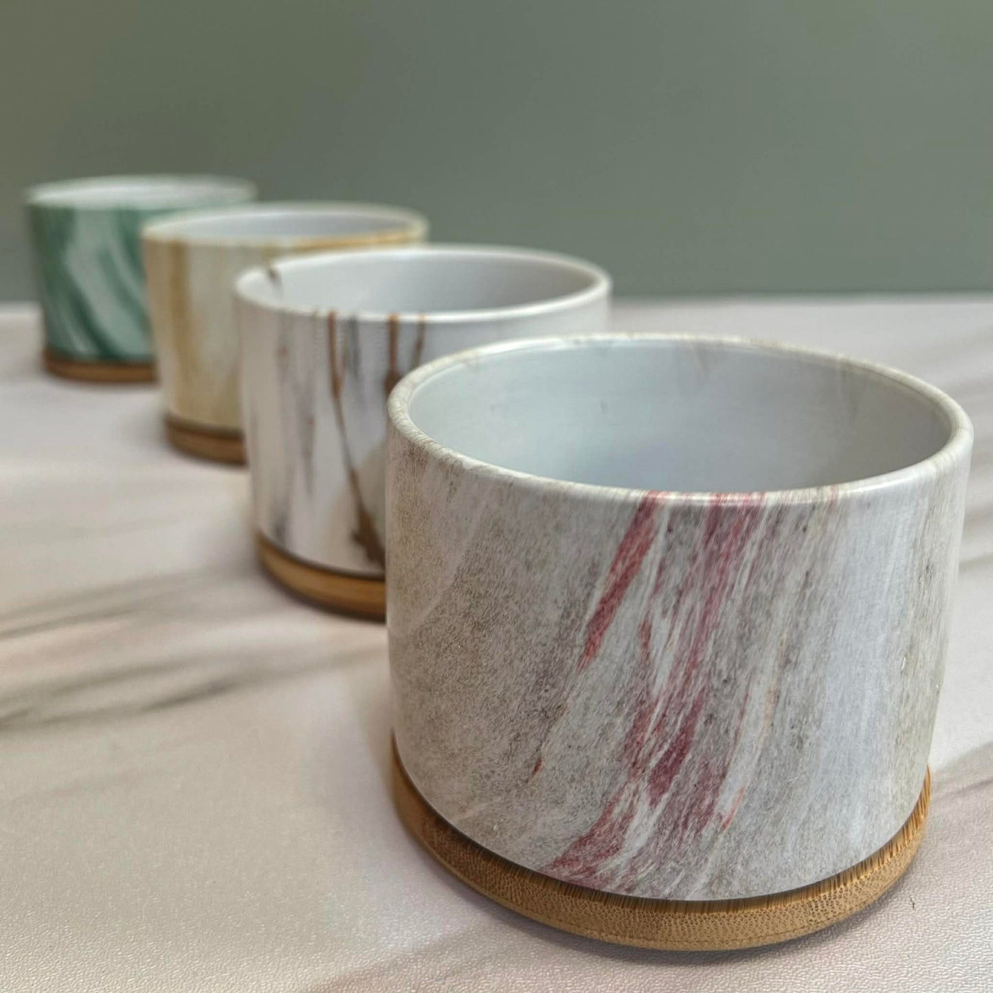 Ceramic Marble Effect Plant Pots #2