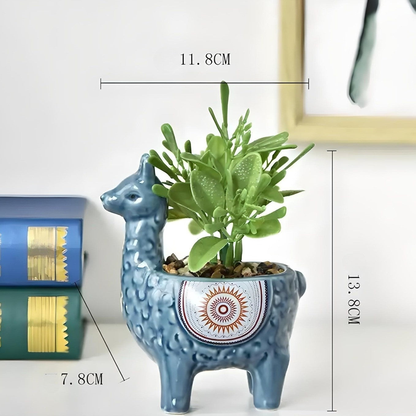 Ceramic Alpaca Llama Succulent Flower Plant Pots / Quirky Plant Pot / Indoor Office Home Decor / Cute Animal Planters House Warming Gift