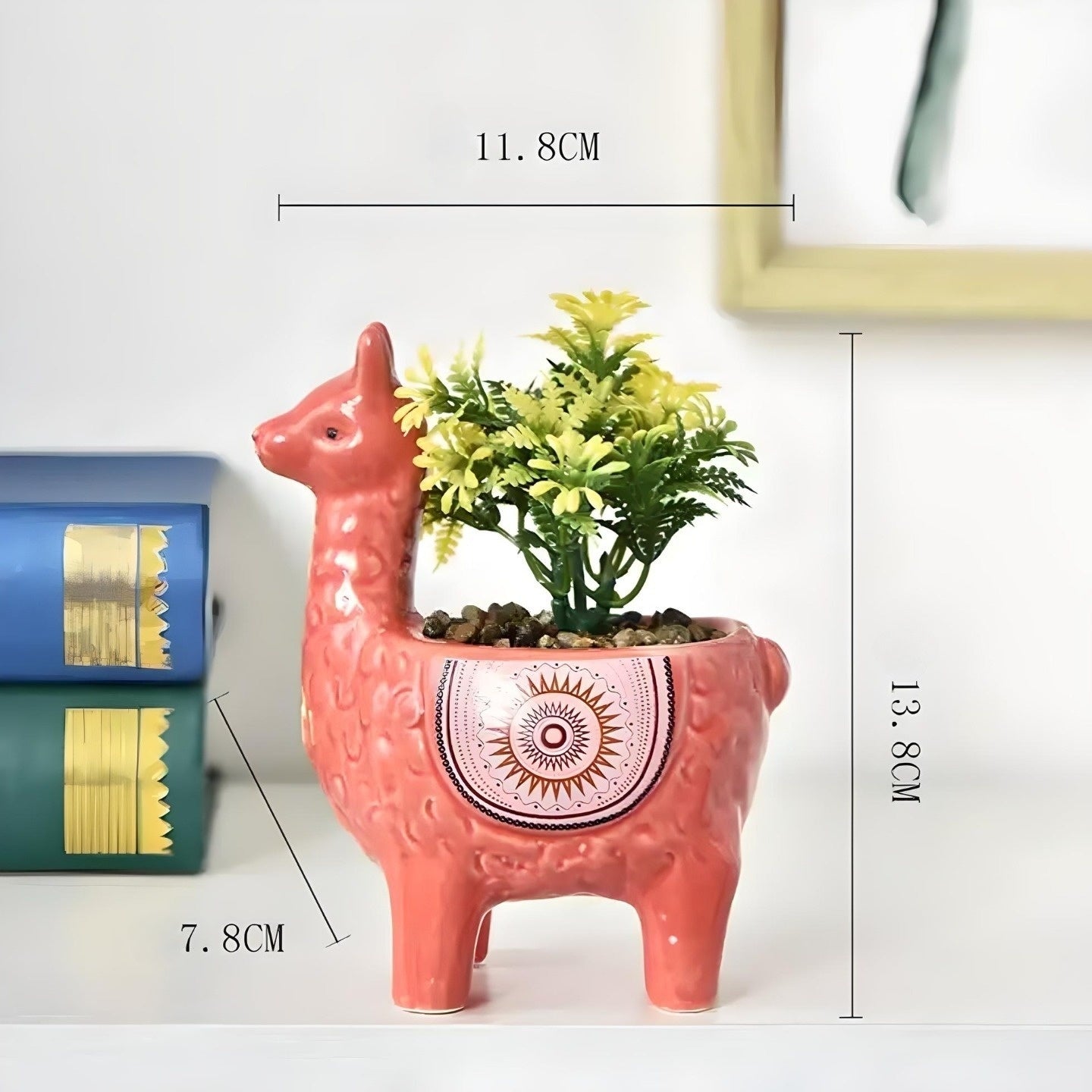 Ceramic Alpaca Llama Succulent Flower Plant Pots / Quirky Plant Pot / Indoor Office Home Decor / Cute Animal Planters House Warming Gift