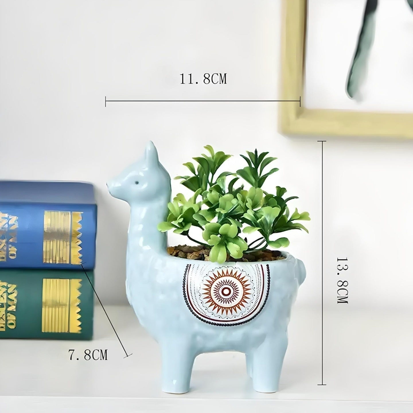 Ceramic Alpaca Llama Succulent Flower Plant Pots / Quirky Plant Pot / Indoor Office Home Decor / Cute Animal Planters House Warming Gift