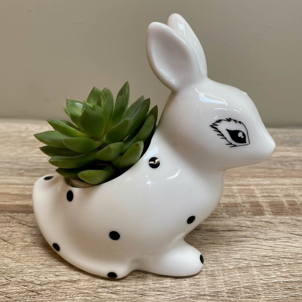 White Rabbit Succulent Plant Pots