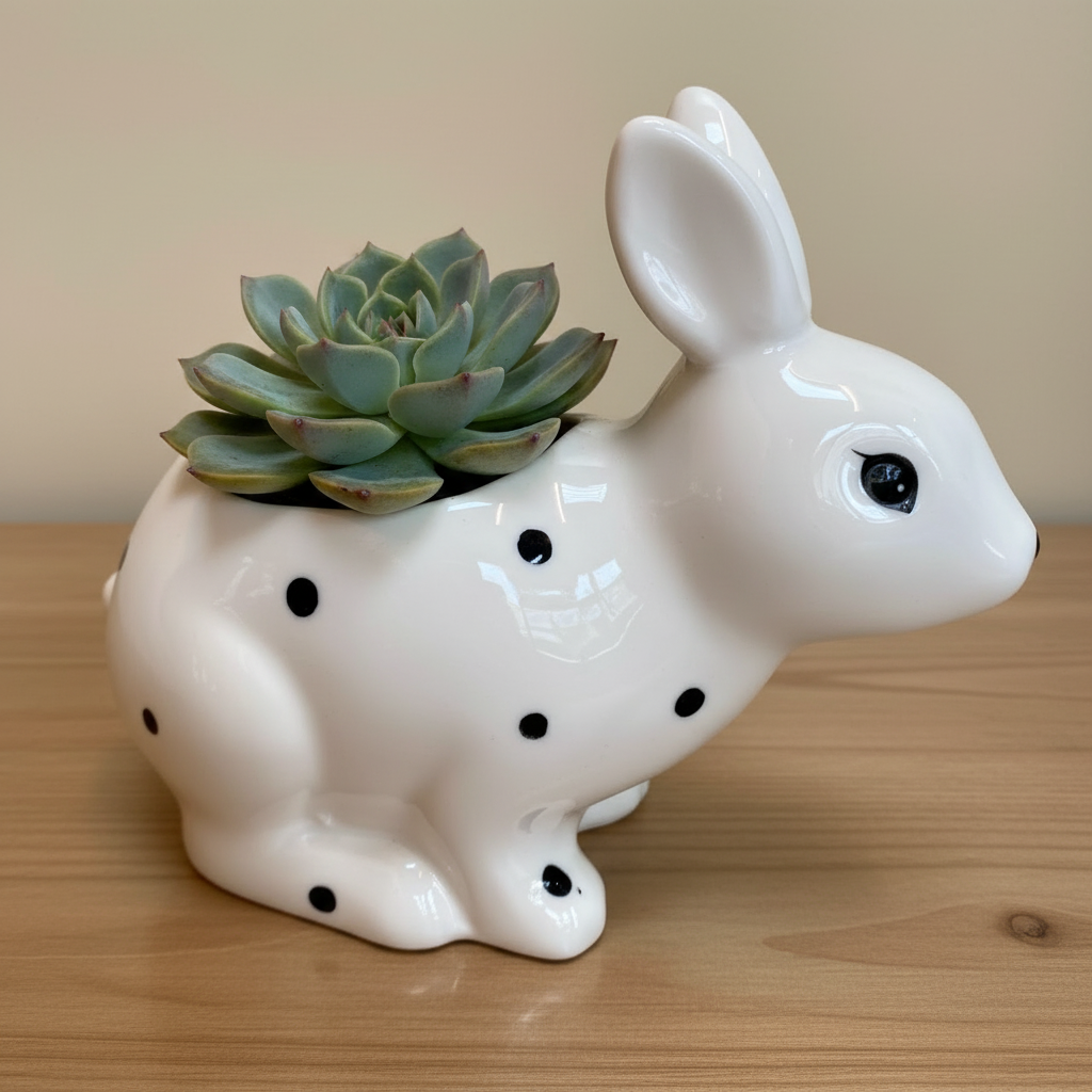 White Rabbit Succulent Plant Pots